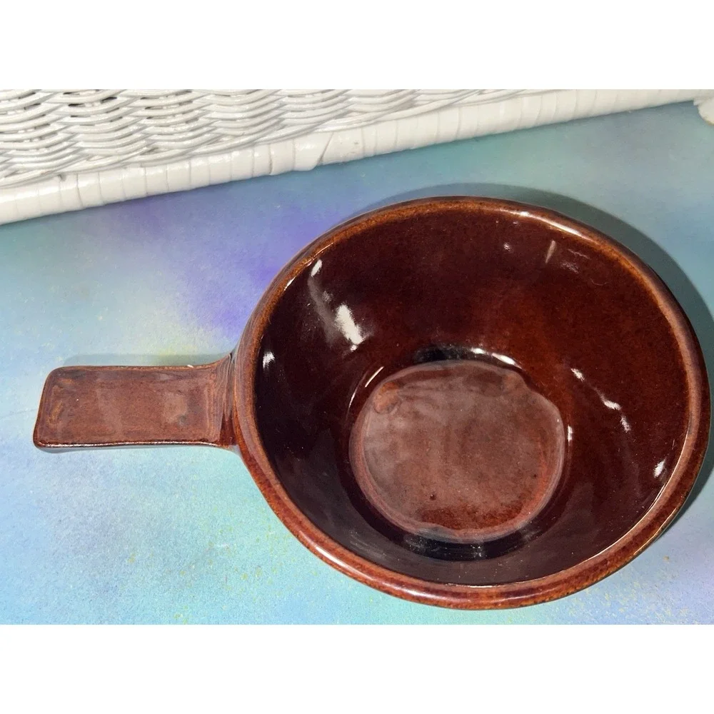 VINTAGE MARCREST OVENPROOF STONE WARE HANDLED DAISY POT‎ NO LID USA Collectible